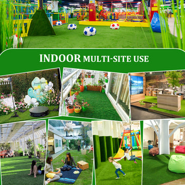 Green Outdoor Artificial Grass Runner 13FTX42FT 1.38" Pile Height Pet Friendly