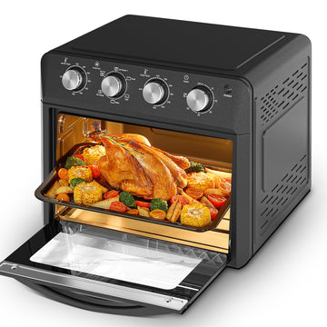 Plum Chef Air Fryer Oven 27.5QT, 6-in-1 Countertop Convection Oven, Air Fry, Bake, Broil, Toast, Warm, Dehydrate, 4