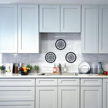 Dove Gray Drawer Base Cabinets 34.5.Wx24in.H Ready to Assemble Kitchen Cabinets 3Drawers