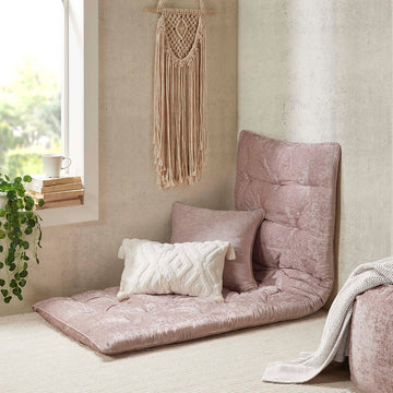 Poly Chenille Lounge Floor Pillow Cushion - Ivory