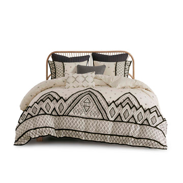 Flax and Cotton Blended Duvet Cover Set - Full/Queen