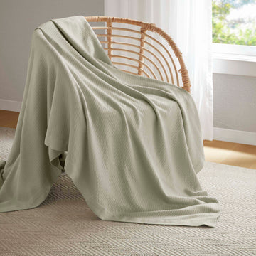 Soft Woven Blanket - Twin Sage Green