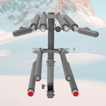Volt Ski Rack 4 Pairs Skis 2 Snowboards Foldable Reflective Strap 2Inch Hitch