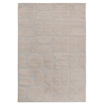 Geometric High-Low Area Rug - 2'x3' Beige