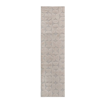 Geometric High-Low Runner Rug - 2'2"x8' Beige