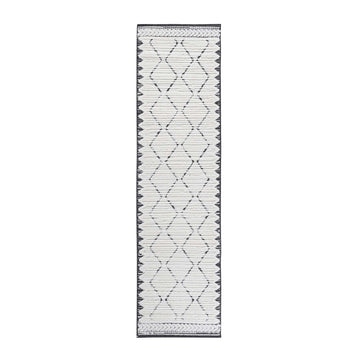Trellis High-Low Runner Rug - 2'2"x8' Cream/Anthracite