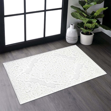 Trellis High-Low Area Rug - 2'x3' Cream/Anthracite