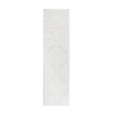 Trellis High-Low Runner Rug - 2'2"x8' Cream/Anthracite