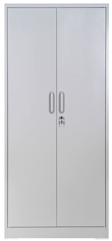 Container Furniture Direct Ironclad 71 Metal Storage Cabinet with Locking Doors and 4 Adjustable Shelves Heavy Duty Steel Cabinet for Garage Laundry Office or Warehouse Gray
