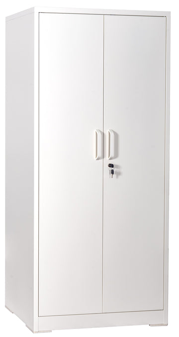 Container Furniture Direct Ironclad 71 Metal Storage Cabinet with Locking Doors and 4 Adjustable Shelves Heavy Duty Steel Cabinet for Garage Laundry Office or Warehouse Gray