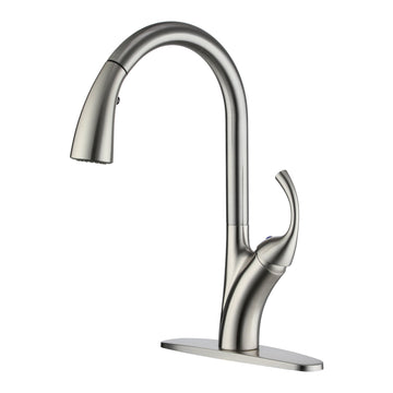 Boyel Living 1.8 GPM Single Handle Pull Down 3-Spray Patterns Sprayer Kitchen Faucet
