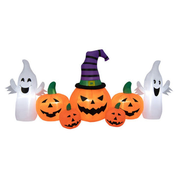 Giant 9-Foot Halloween Inflatable with Pumpkins and Ghosts