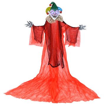 Scary Hanging Clown with Flashing Eyes for Halloween