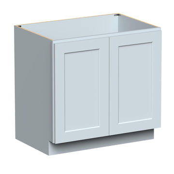 FULL HEIGHT DOOR BASE CABINET W36 in. X H34.5 in. X D24 in. (DOVE GREY)