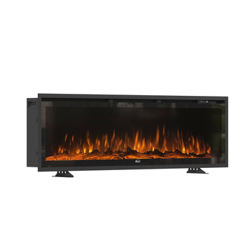 60 in. Wall Mounted Standing Electric Heater Electric Fireplace in Black