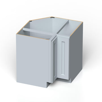 LAZY SUSAN CORNER BASE W33 in. X H34.5 in. X D24 in. (DOVE GREY)
