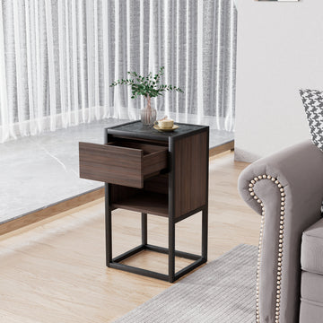 Living Room Side Storage Cabinet Corner Cabinet Small Corner Table Side Table Nightstand for Bedroom
