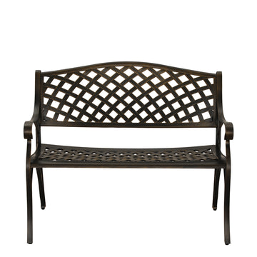 Patio Bench Garden Benches for Outdoors Park Bench Metal Porch Bench Cast Aluminium Front Porch Bench for Indoor Outdoor for Balcony Porch Backyard Garden