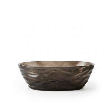 67 Inch Oval Black Gray Resin Modern Style Freestanding Soaking Bathtub