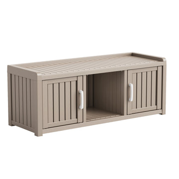 Light Coffee Shoe Cabinet 17.32-in W x 17.91-in D x 22.93-in H