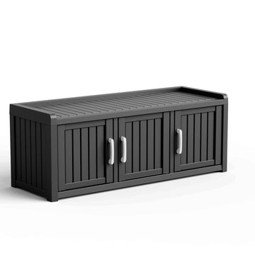 Black Shoe Cabinet 17.32-in W x 17.91-in D x 21.83-in H