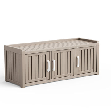 Light Coffee Shoe Cabinet 17.32-in W x 17.91-in D x 21.83-in H
