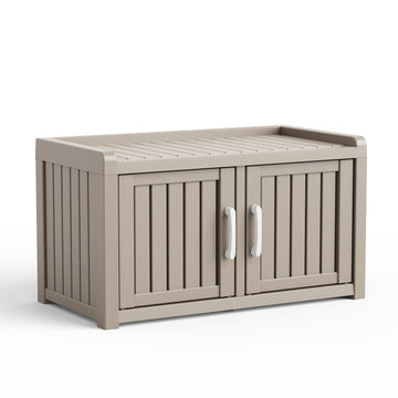Light Coffee Shoe Cabinet 17.32-in W x 17.91-in D x 14.99-in H