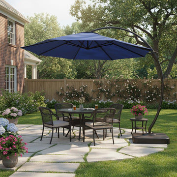 11ft Elegant Cantilever Umbrella for Relaxed Outdoor Living