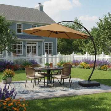 10ft Modern Cantilever Umbrella for Intimate Patios and Cozy Outdoor Nooks