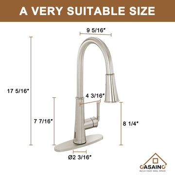 LED Infrared Sensor Pull Down Kitchen Faucet Switchable Water Flow White Light 360 Degree Rotation Deck Plate Nickel