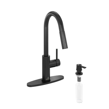 Infrared Sensor Pull Down Kitchen Faucet Sensitive Motion 360 Degree Rotation Low Lead Copper Water Safe Ceramic Valve Deck Plate Black