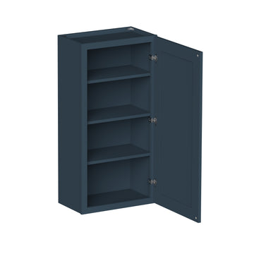 21-in W x 42-in H x 12-in D Charcoal Blue Shaker Ready-to-Assemble Kitchen Wall Cabinet with Soft-Close Hardware