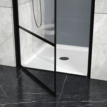 36x36 Inch Shower Base Centered Drain Single Threshold White Acrylic ABS Non Slip