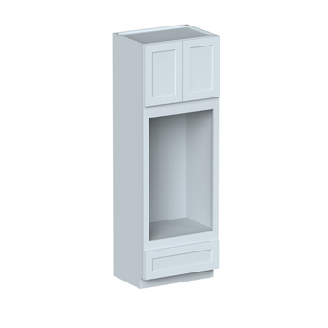 Dove Gray Double Oven Cabinets 96.Wx27in.H Ready to Assemble Kitchen Cabinets 2Doors