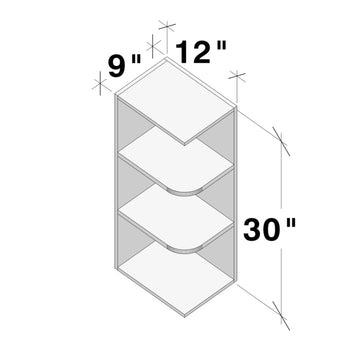 Dove Gray Wall Shelves 30.Wx9in.H Ready to Assemble Kitchen Cabinets HDF Door