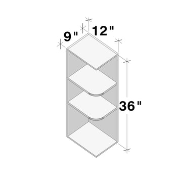 Dove Gray Wall Shelves 36.Wx9in.H Ready to Assemble Kitchen Cabinets HDF Door