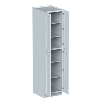 Dove Gray Pantry Cabinets 96.Wx27in.H Ready to Assemble Kitchen Cabinets 4Doors HDF Door