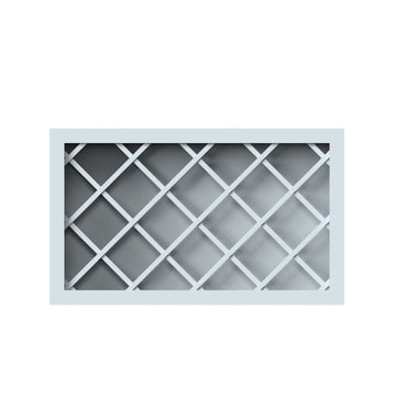 Dove Gray Wine Rack Wall Cabinet 18.Wx12in.H Ready to Assemble Kitchen Cabinets HDF Door