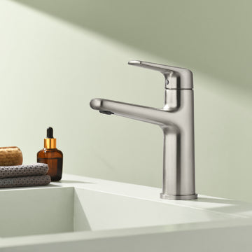 Brushed Nickel Bathroom Faucet