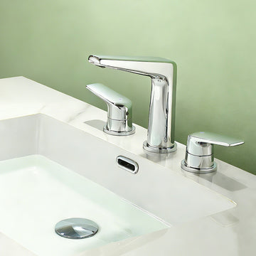 Chrome Dual Handle Bathroom Faucet