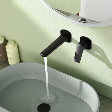 Matte Black Wall Mounted Basin Faucet
