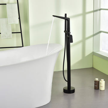 Modern Matte Black Bathtub Faucet