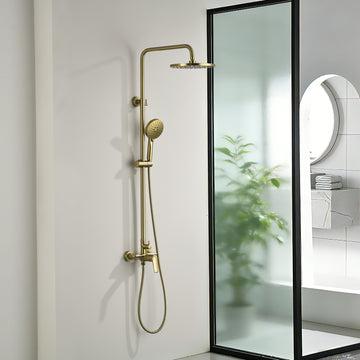 Modern Brushed Gold Shower Set