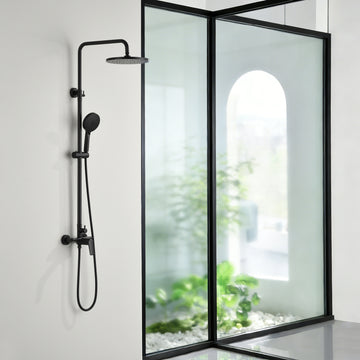 Modern Matte Black Shower Set