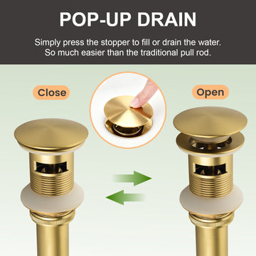 Brushed Gold Carved Bathroom Faucet
