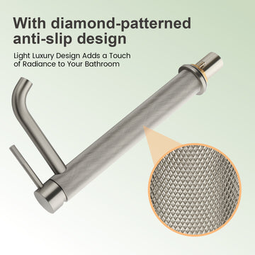 Brushed Nickel Carved Bathroom Faucet