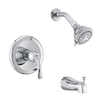 Chrome Bathroom Shower Trim Kit 5 Function Pressure Balance Valve Copper Body Zinc Alloy Handle
