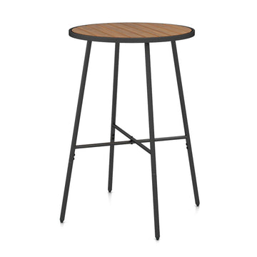 41" Round Acacia Wood Bar Table with Metal Frame