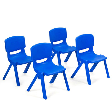4 Pack Stackable Safe and Space-Saving  Kids Chairs for Classroom or Home