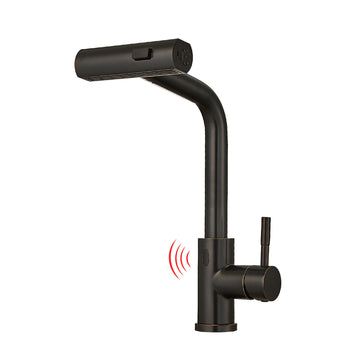 ORB Finish Touchless Sensor Pull Out Kitchen Faucet Waterfall Style with Dual Modes